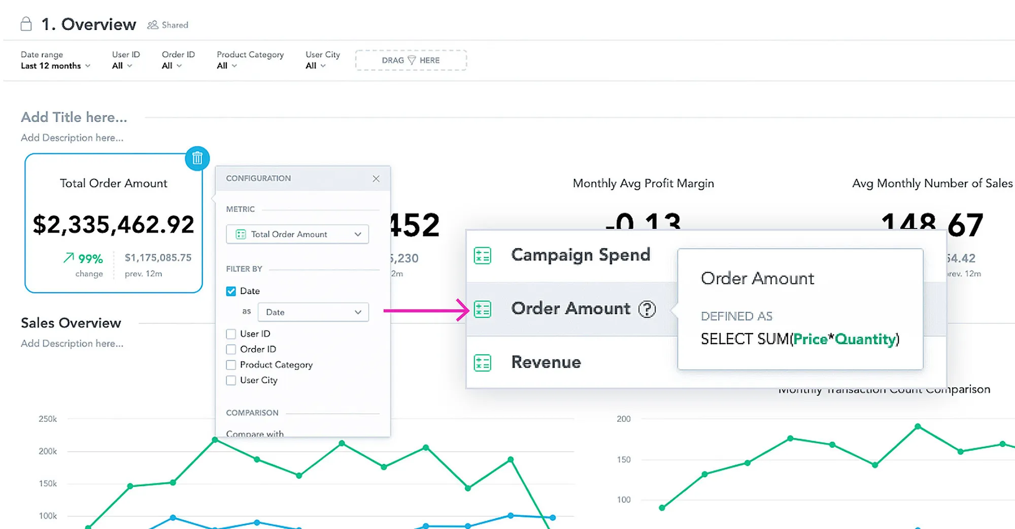 Example of a reusable metric with a clear definition Reusable metrics